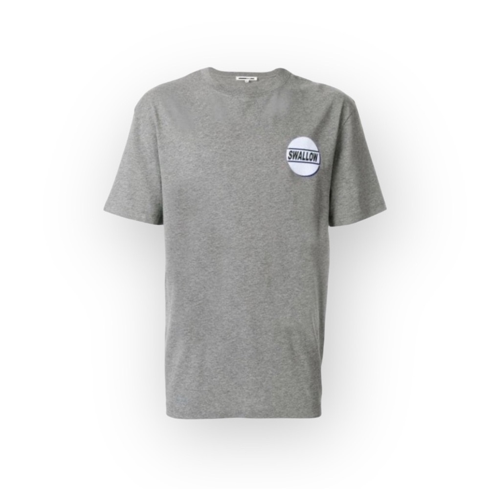 new McQ • Alexander McQueen ★ Swallow Graphic Tee T Shirt ★ Heather Grey ★ Large - Picture 14 of 17